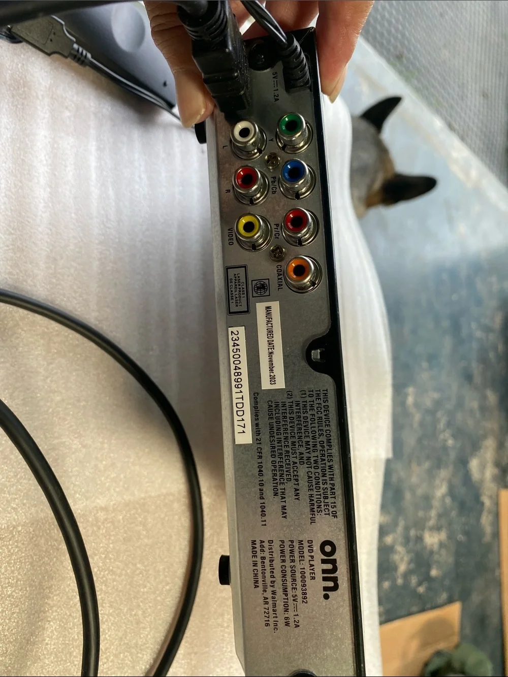 ONN HDMI DVD Player Model 100093892 Cords Remote Tested Working (No batteries)